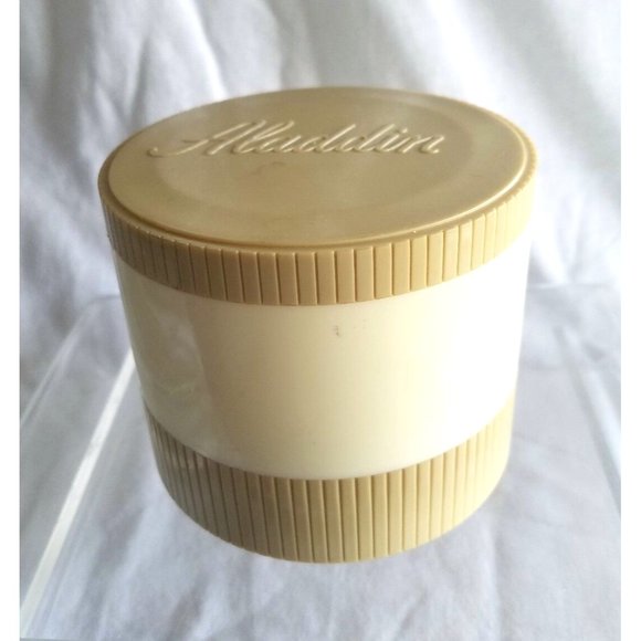 Vintage 70's ALADDIN THERMOS INSULATED MODEL #7000 Freezer Lid Beige Hot or Cold - Picture 2 of 6